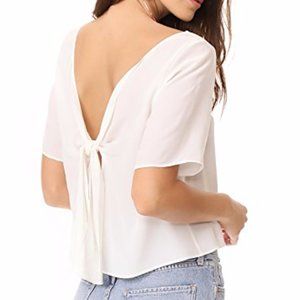 Theory silk open-back tieback top